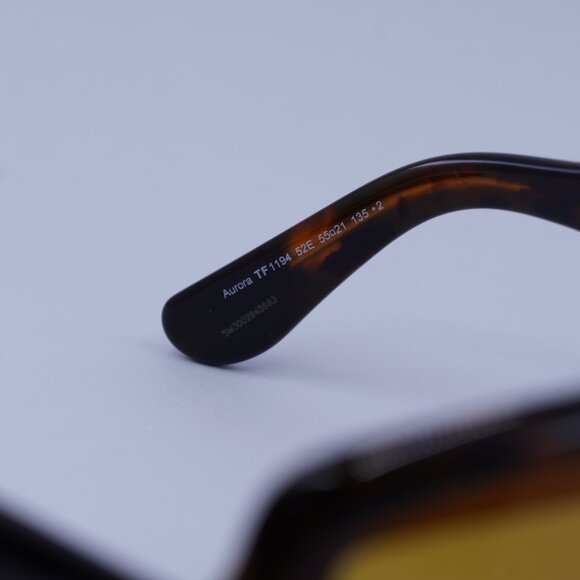 Tom Ford FT1194 52E Aurora Sunglasses Dark Havana Square Frame, Brown Lenses - Picture 6 of 10